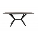 Стол ВВР Миллер Мрамор черный 3/черный №7, стекло 120-160/80